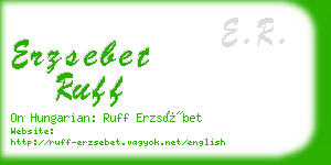 erzsebet ruff business card